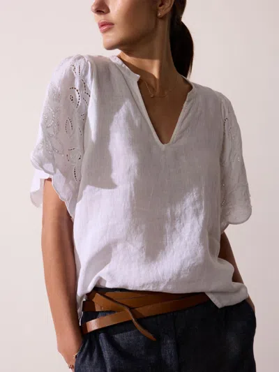 Brochu Walker The Shore Top In Pearl White