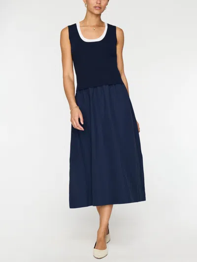 Brochu Walker The Sofia Sleeveless Dress In Navy With White
