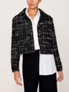 Brochu Walker The Tweed Cropped Jacket In Black And White