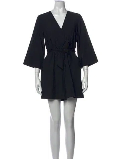 Pre-owned Brochu Walker V-neck Jumpsuit In Black
