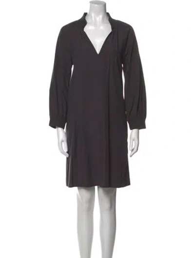 Pre-owned Brochu Walker V-neck Knee-length Dress In Black