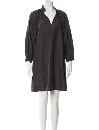 Pre-owned Brochu Walker V-neck Mini Dress In Black