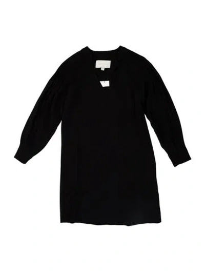 Pre-owned Brochu Walker V-neck Mini Dress In Black