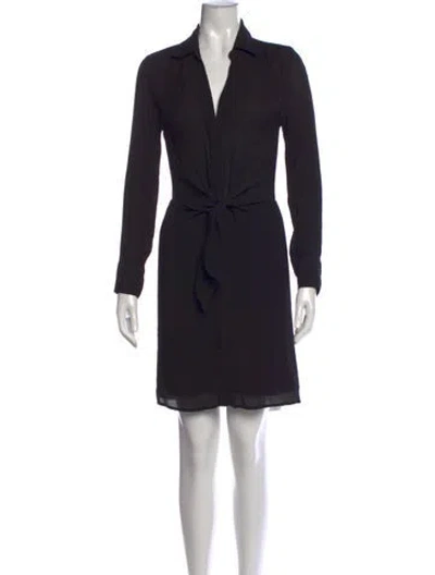 Pre-owned Brochu Walker V-neck Mini Dress In Black