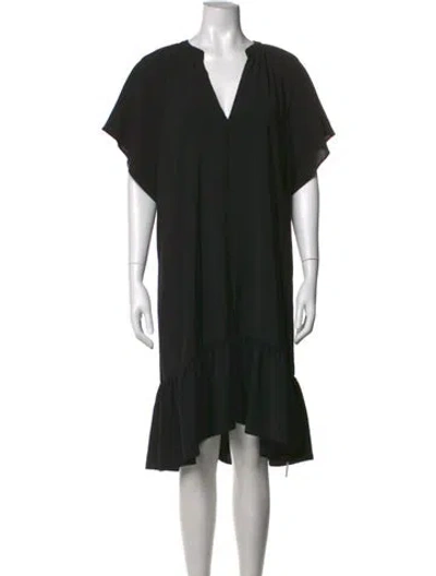 Pre-owned Brochu Walker V-neck Mini Dress In Black