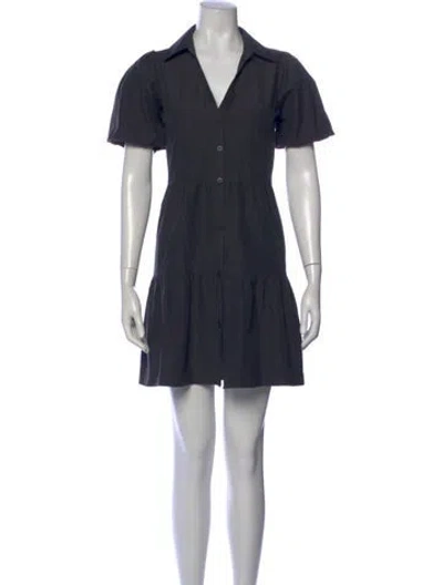Pre-owned Brochu Walker V-neck Mini Dress In Blue