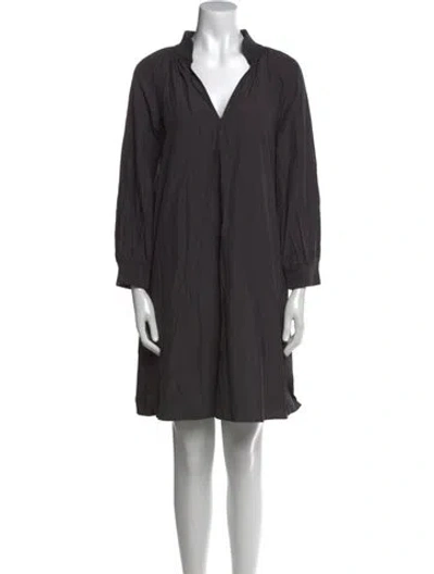 Pre-owned Brochu Walker V-neck Mini Dress In Gray