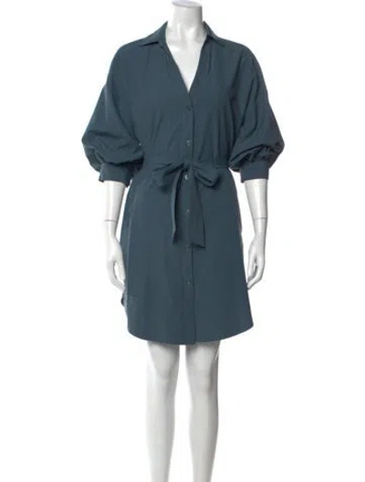 Pre-owned Brochu Walker V-neck Mini Dress In Gray