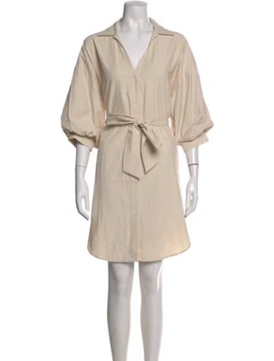 Pre-owned Brochu Walker V-neck Mini Dress W/ Tags In Neutral