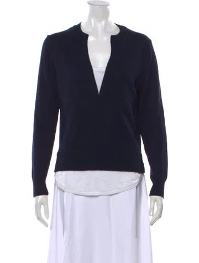 Pre-owned Brochu Walker V-neck Sweater In Blue