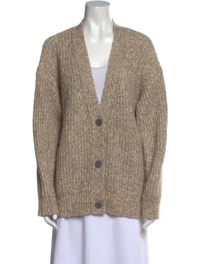 Pre-owned Brochu Walker V-neck Sweater In Brown