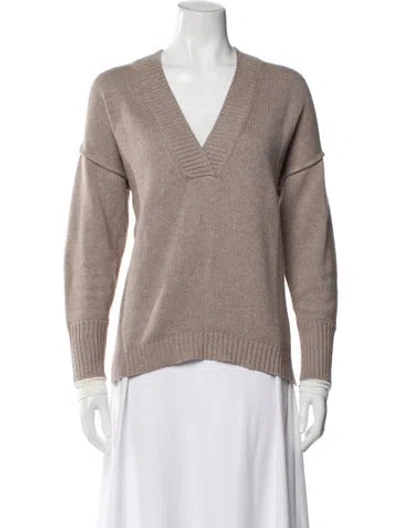 Pre-owned Brochu Walker V-neck Sweater In Brown
