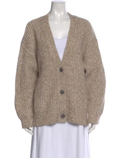 Pre-owned Brochu Walker V-neck Sweater In Brown