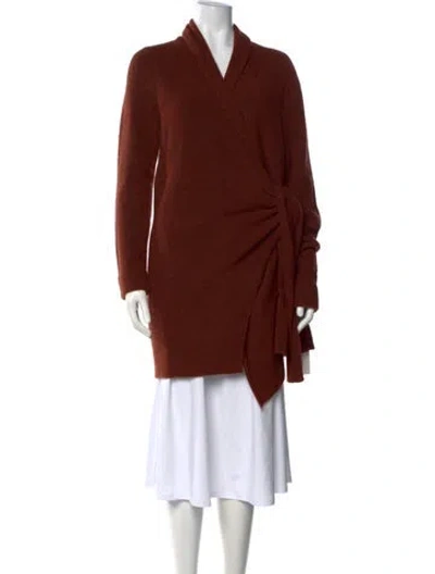 Pre-owned Brochu Walker V-neck Sweater In Brown