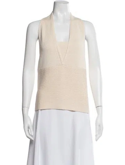 Pre-owned Brochu Walker V-neck Sweater In Gold
