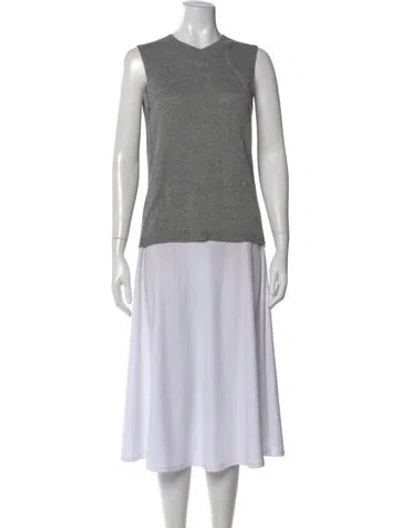 Pre-owned Brochu Walker V-neck Sweater In Gray