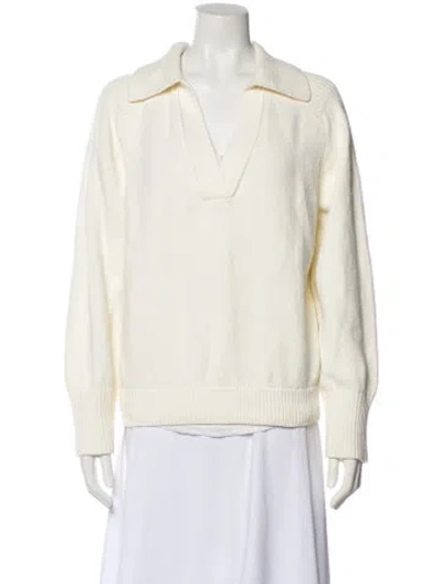 Pre-owned Brochu Walker V-neck Sweater In Neutral