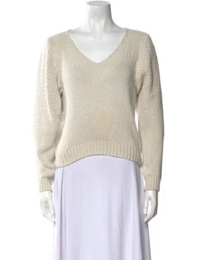 Pre-owned Brochu Walker V-neck Sweater In Neutral