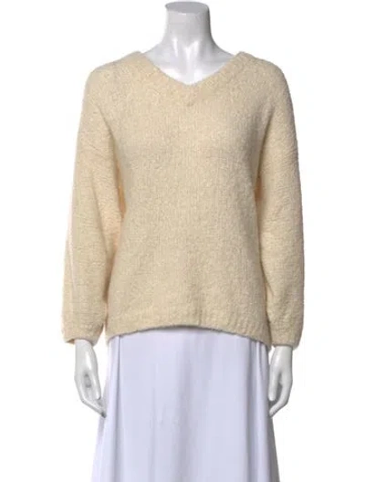 Pre-owned Brochu Walker V-neck Sweater In Neutral
