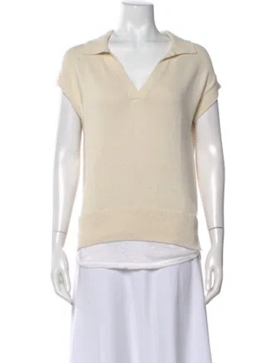Pre-owned Brochu Walker V-neck Sweater In Neutral