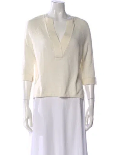 Pre-owned Brochu Walker V-neck Sweater In Neutral