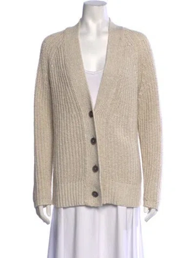Pre-owned Brochu Walker V-neck Sweater In Neutrals