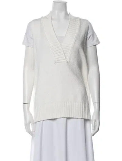 Pre-owned Brochu Walker V-neck Sweater In Neutrals