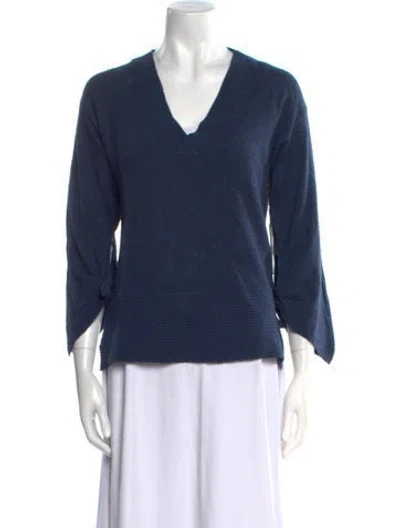 Pre-owned Brochu Walker V-neck Sweater W/ Tags In Blue