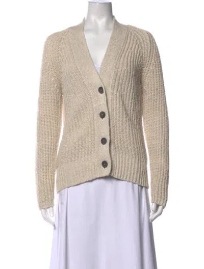 Pre-owned Brochu Walker V-neck Sweater In White