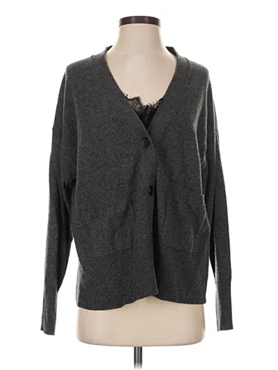 Pre-owned Brochu Walker Wool Cardigan Sweater In Gray