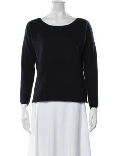Pre-owned Brochu Walker Wool Crew Neck Sweater In Black