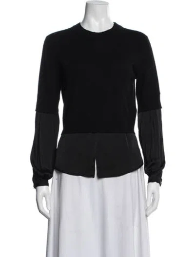 Pre-owned Brochu Walker Wool Crew Neck Sweater In Blue