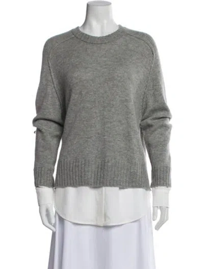 Pre-owned Brochu Walker Wool Crew Neck Sweater In Blue