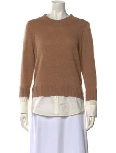 Pre-owned Brochu Walker Wool Crew Neck Sweater In Brown