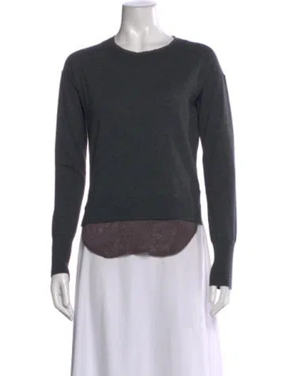 Pre-owned Brochu Walker Wool Crew Neck Sweater In Gray
