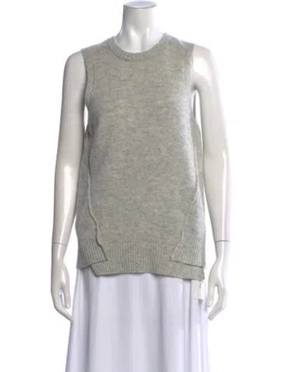 Pre-owned Brochu Walker Wool Crew Neck Sweater In Gray