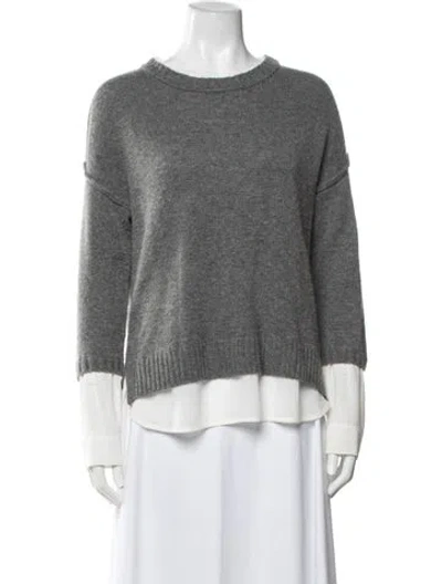 Pre-owned Brochu Walker Wool Crew Neck Sweater In Grey/neutrals