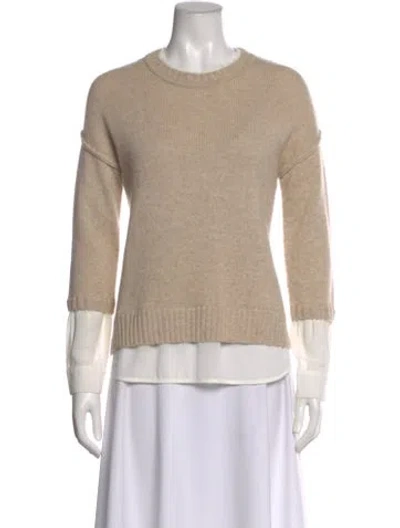 Pre-owned Brochu Walker Wool Crew Neck Sweater In Neutral