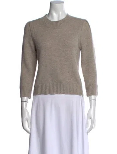 Pre-owned Brochu Walker Wool Crew Neck Sweater In Neutral