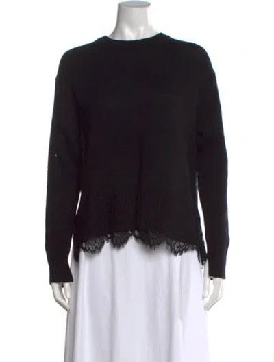 Pre-owned Brochu Walker Wool Crew Neck Sweater W/ Tags In Black