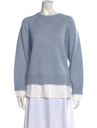 Pre-owned Brochu Walker Wool Crew Neck Sweater W/ Tags In Blue