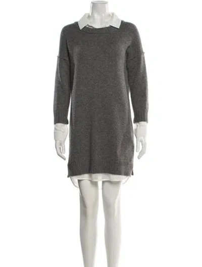 Pre-owned Brochu Walker Wool Knee-length Dress In Gray