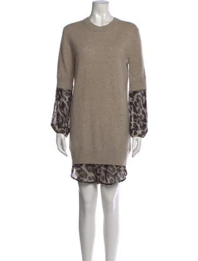 Pre-owned Brochu Walker Wool Knee-length Dress In Grey