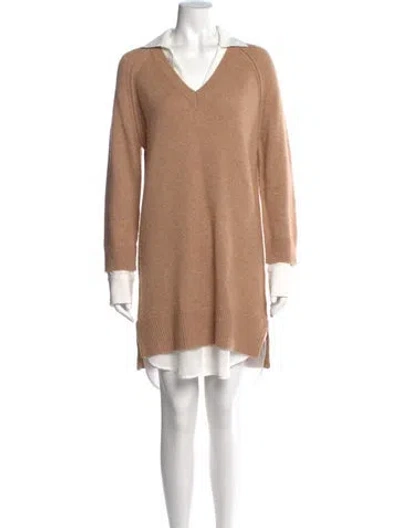 Pre-owned Brochu Walker Wool Knee-length Dress In Neutral