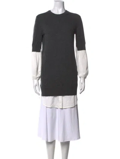 Pre-owned Brochu Walker Wool Midi Length Dress In Grey