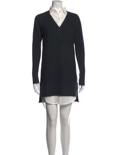 Pre-owned Brochu Walker Wool Midi Length Dress In Grey