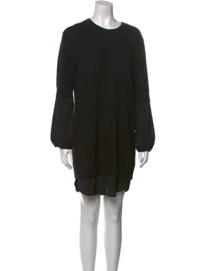 Pre-owned Brochu Walker Wool Mini Dress In Black