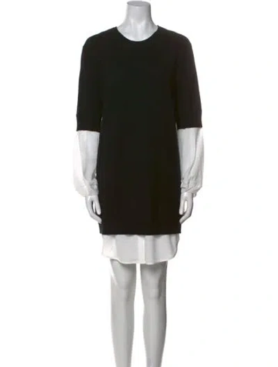Pre-owned Brochu Walker Wool Mini Dress In Black