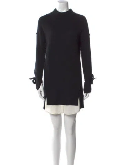 Pre-owned Brochu Walker Wool Mini Dress In Black