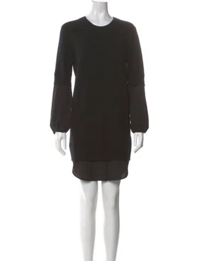 Pre-owned Brochu Walker Wool Mini Dress In Black